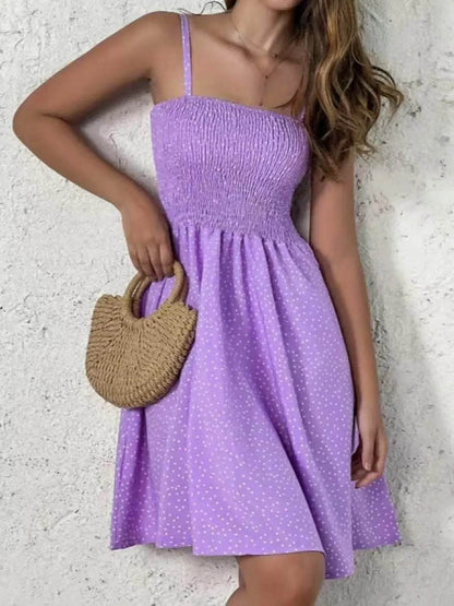 Full Size Smocked Square Neck Cami Dress Plus Size - IntuitiveEncBoutique