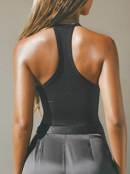 Cutout Halter Neck Cami - IntuitiveEncBoutique
