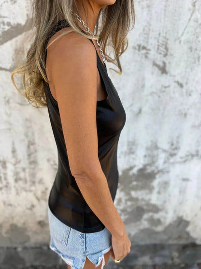 Full Size Round Neck Tank Top Plus Size - IntuitiveEncBoutique