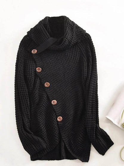 Full Size Texture Turtleneck Long Sleeve Sweater Plus Size - IntuitiveEncBoutique