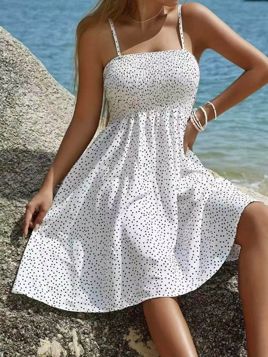 Full Size Smocked Square Neck Cami Dress Plus Size - IntuitiveEncBoutique